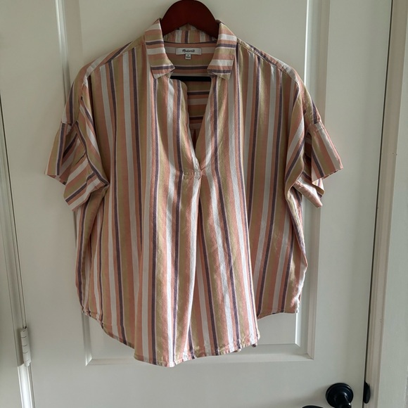 Madewell Shirt with multicolored stripes, size M, EUC - Picture 1 of 5
